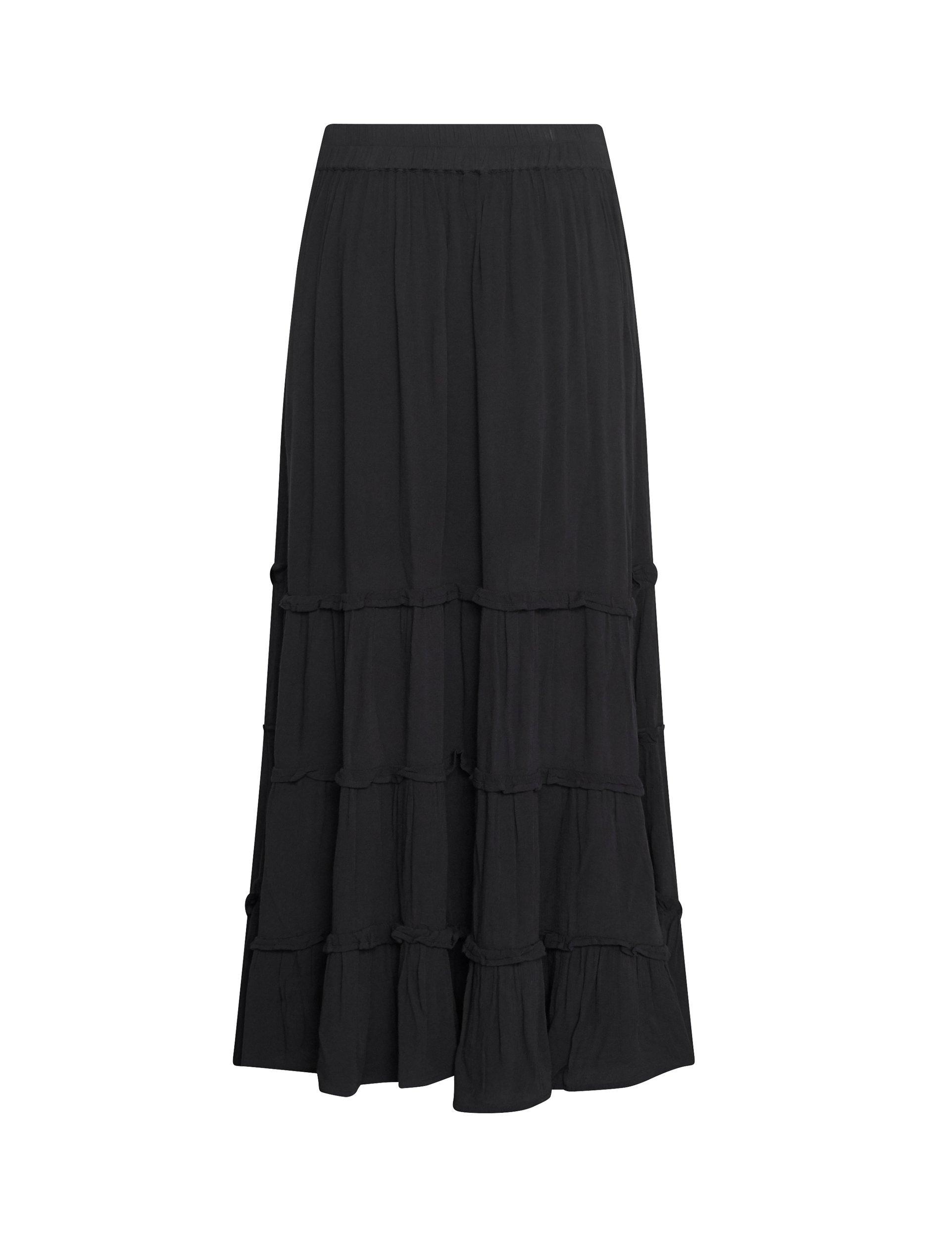 Product image 4 of 4, which shows Sisters Point Imsa Ruffle Maxi Skirt, Black, XS