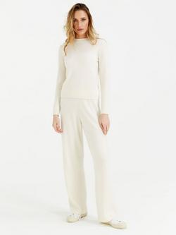 Chinti & Parker Cropped Cashmere Rich Jumper, Cream
