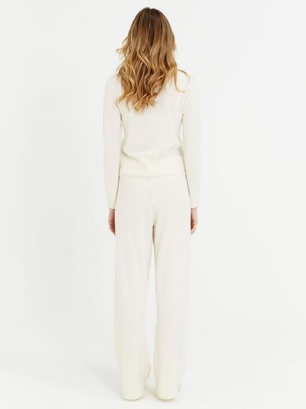 Chinti & Parker Cropped Cashmere Rich Jumper - view 2, Cream