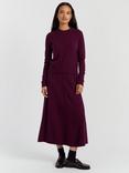 Chinti & Parker Cropped Cashmere Rich Jumper, Mulberry