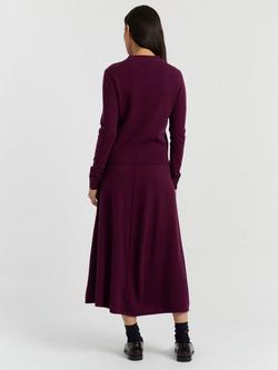 Chinti & Parker Cropped Cashmere Rich Jumper - view 2, Mulberry