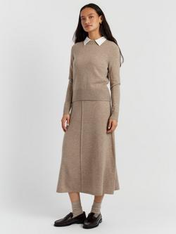 Chinti & Parker Cropped Cashmere Rich Jumper, Warm Oatmeal