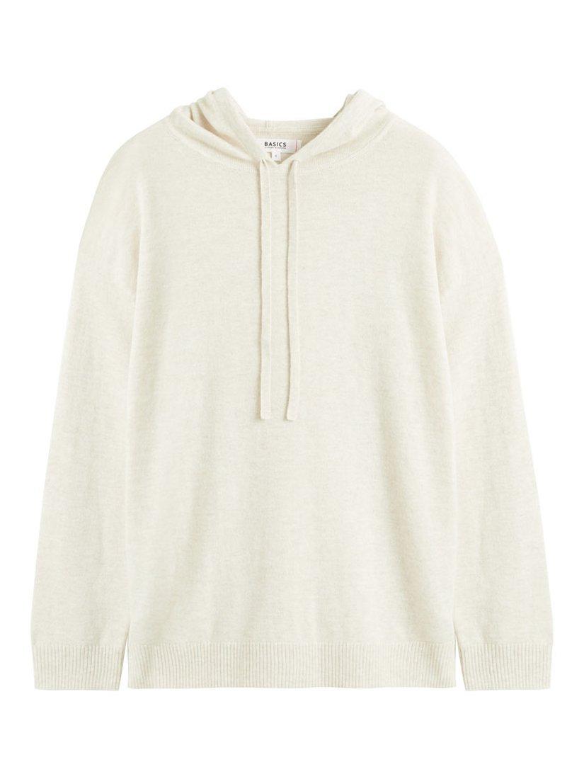 Product image 4 of 4, which shows Chinti & Parker Wool-Cashmere Relaxed Hoodie, Cream, XS