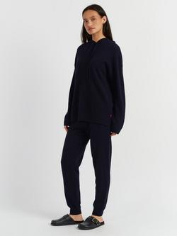 Chinti & Parker Wool-Cashmere Relaxed Hoodie, Navy