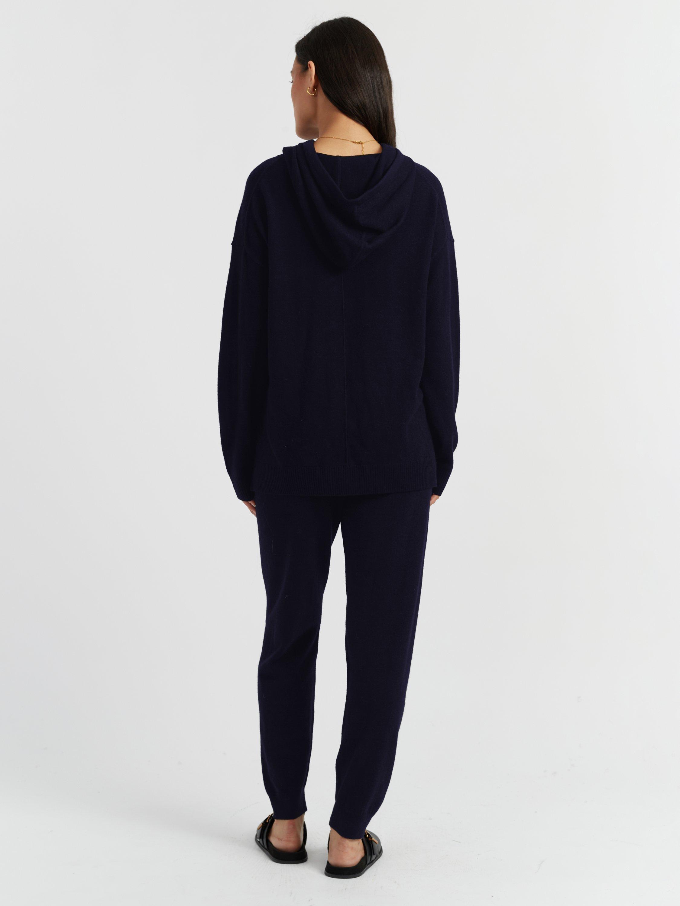 Product image 2 of 4, which shows Chinti & Parker Wool-Cashmere Relaxed Hoodie, Navy, XS