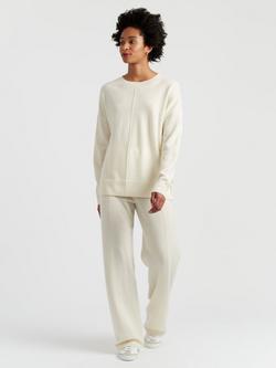 Chinti & Parker Basics Slouchy Wool Rich Jumper, Cream, Cream