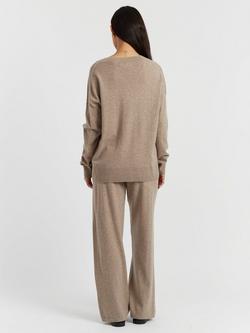 Chinti & Parker Basics Cashmere Slouchy Jumper - view 2, Warm Oatmeal