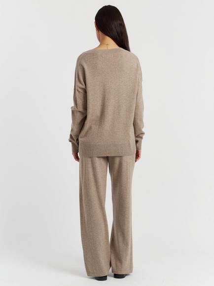 Chinti & Parker Wool Cashmere Slouchy Jumper - view 2, Warm Oatmeal