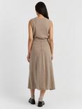 Chinti & Parker Rib Knit Cashmere Rich Skirt, Warm Oatmeal