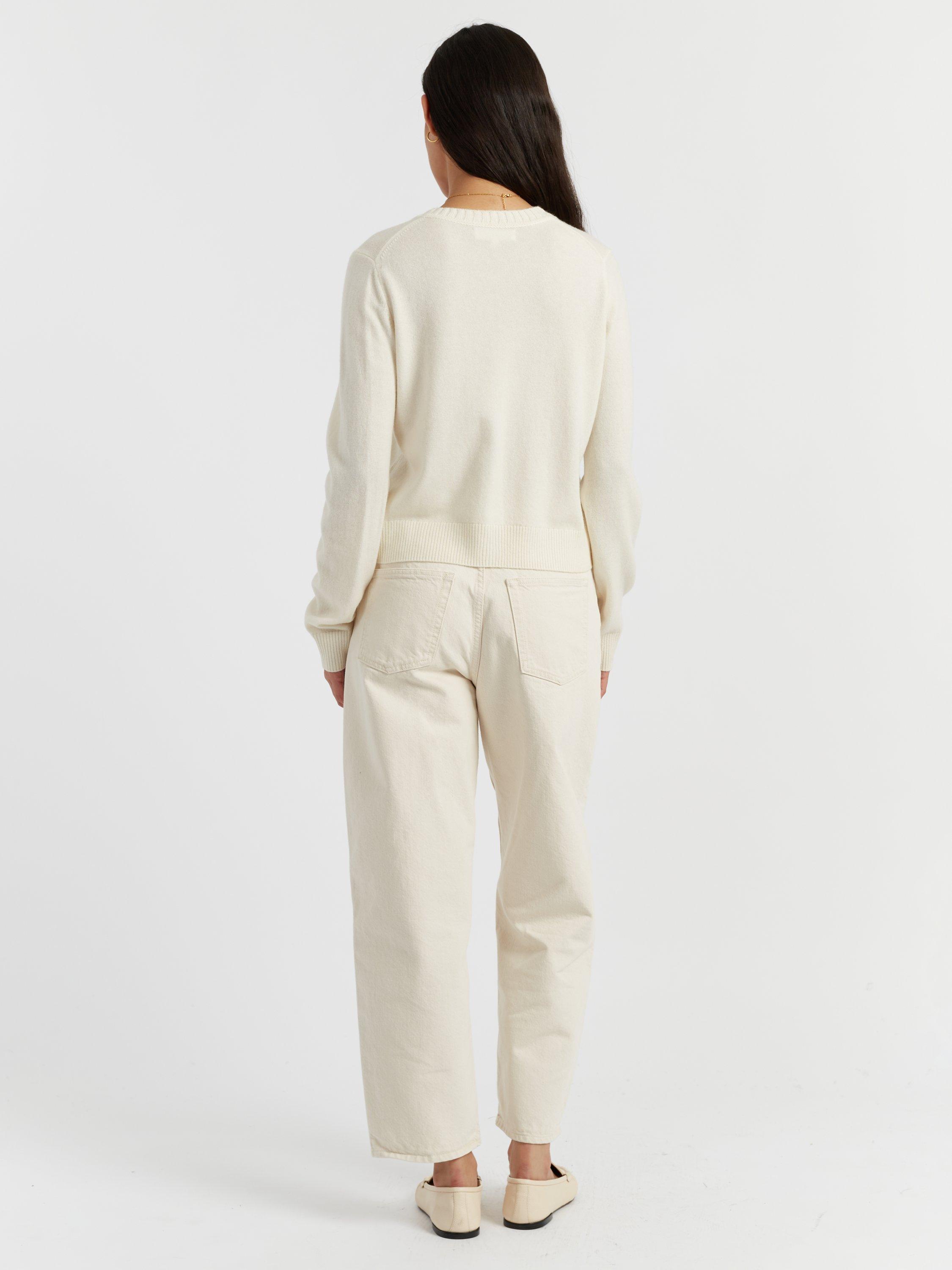 Product image 2 of 4, which shows Chinti & Parker Crew Neck Wool Rich Cardigan, Cream, XS