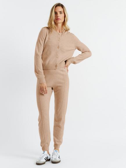 Chinti & Parker Wool Rich Cuffed Joggers, Warm Oatmeal, Warm Oatmeal