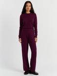 Chinti & Parker Wool-Cashmere Wide-Leg Track Pants