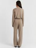 Chinti & Parker Cashmere Rich Wide Leg Joggers, Warm Oatmeal