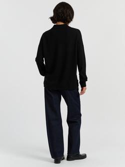 Chinti & Parker Collared Cashmere Rich Shirt - view 2, Black