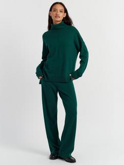 Chinti & Parker Relaxed Roll Neck Cashmere Jumper, Emerald