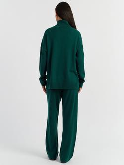 Chinti & Parker Relaxed Roll Neck Cashmere Jumper - view 2, Emerald
