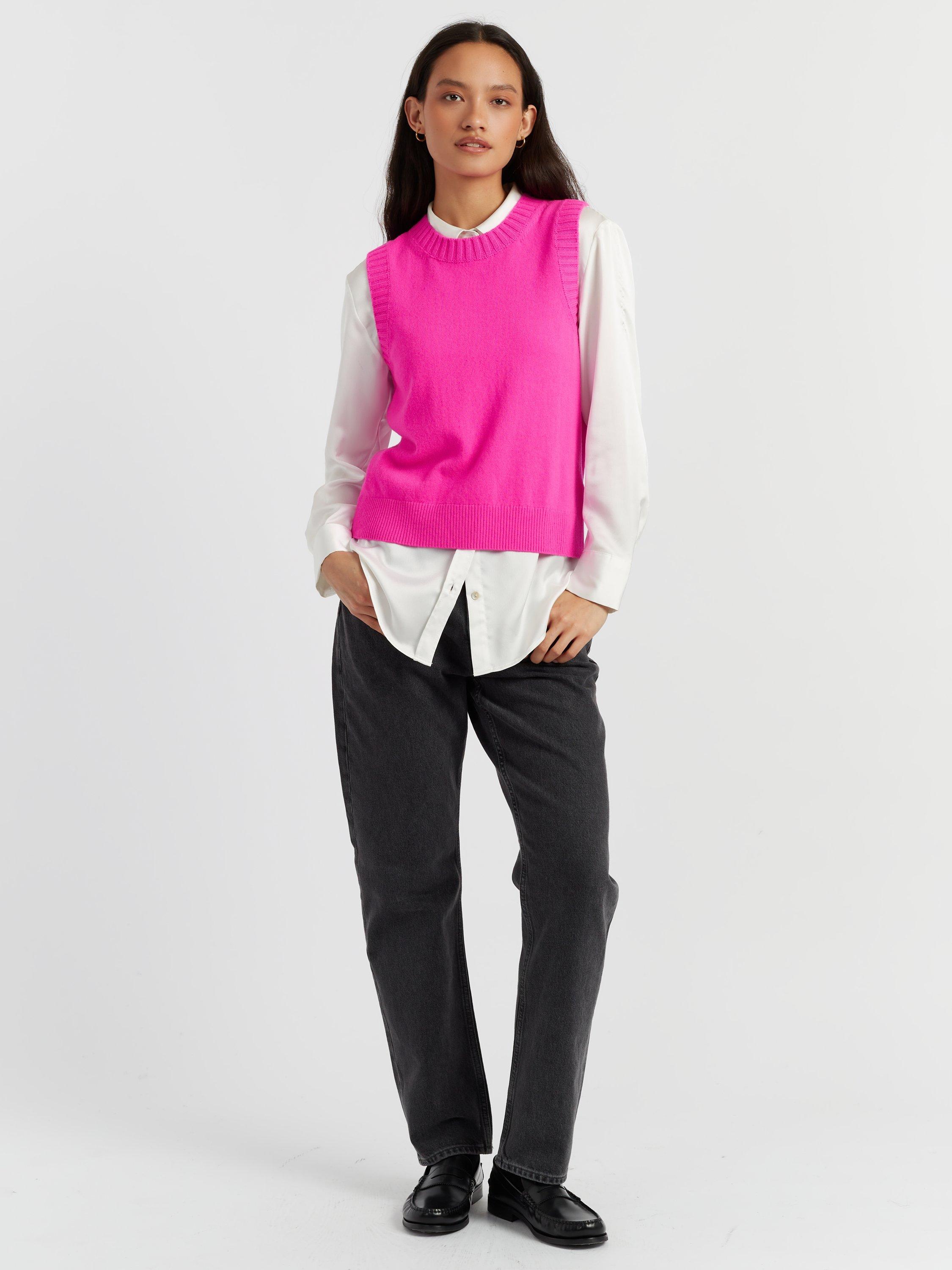 Chinti Parker Basics Wool Cashmere Blend Round Neck Tank