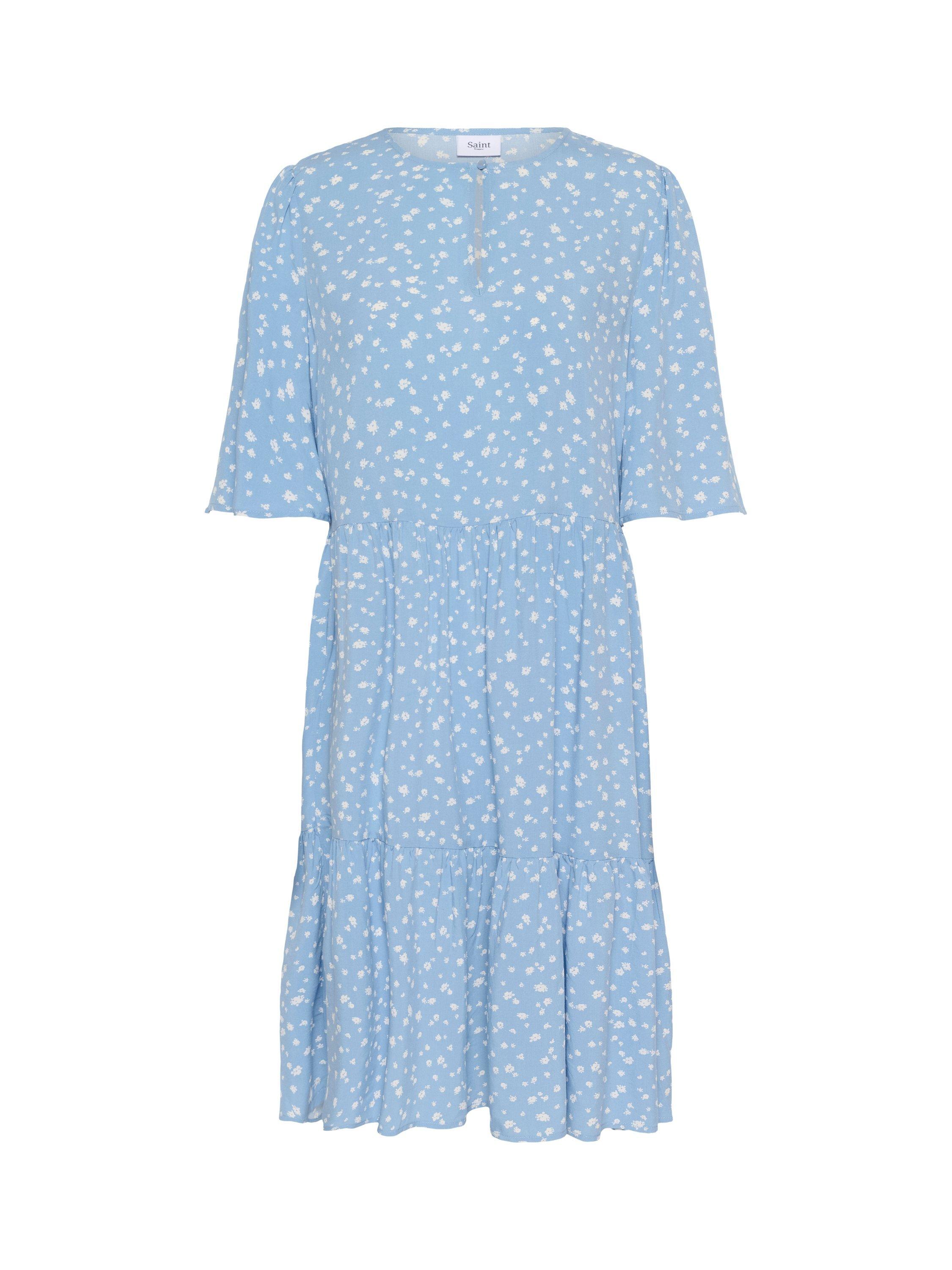 Product image 5 of 6, which shows Saint Tropez Eda Floral Tiered Dress, Blue/Multi, S