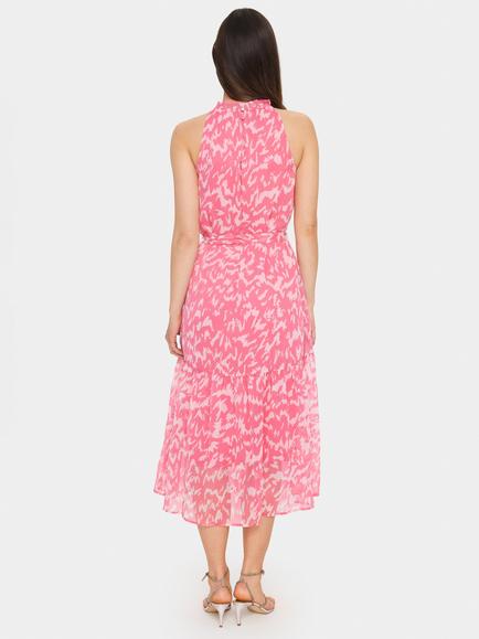 Saint Tropez Elfa Abstract Sleeveless Midi Dress, Pink/Multi - view 2, Pink/Multi