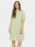 Saint Tropez Geleksa Cutwork Mini Dress, Mid Green