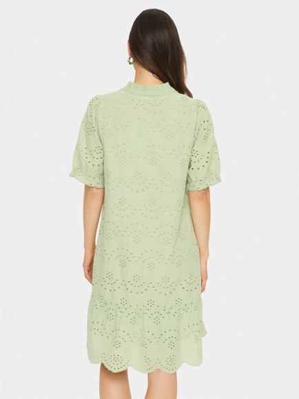 Saint Tropez Geleksa Cutwork Mini Dress, Mid Green - view 2, Mid Green