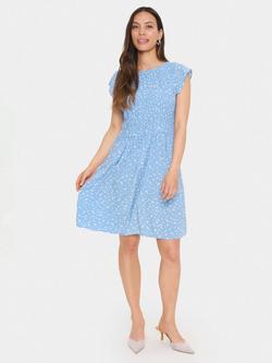 Saint Tropez Gisla Abstract Mini Dress, Blue/Multi, Blue/Multi