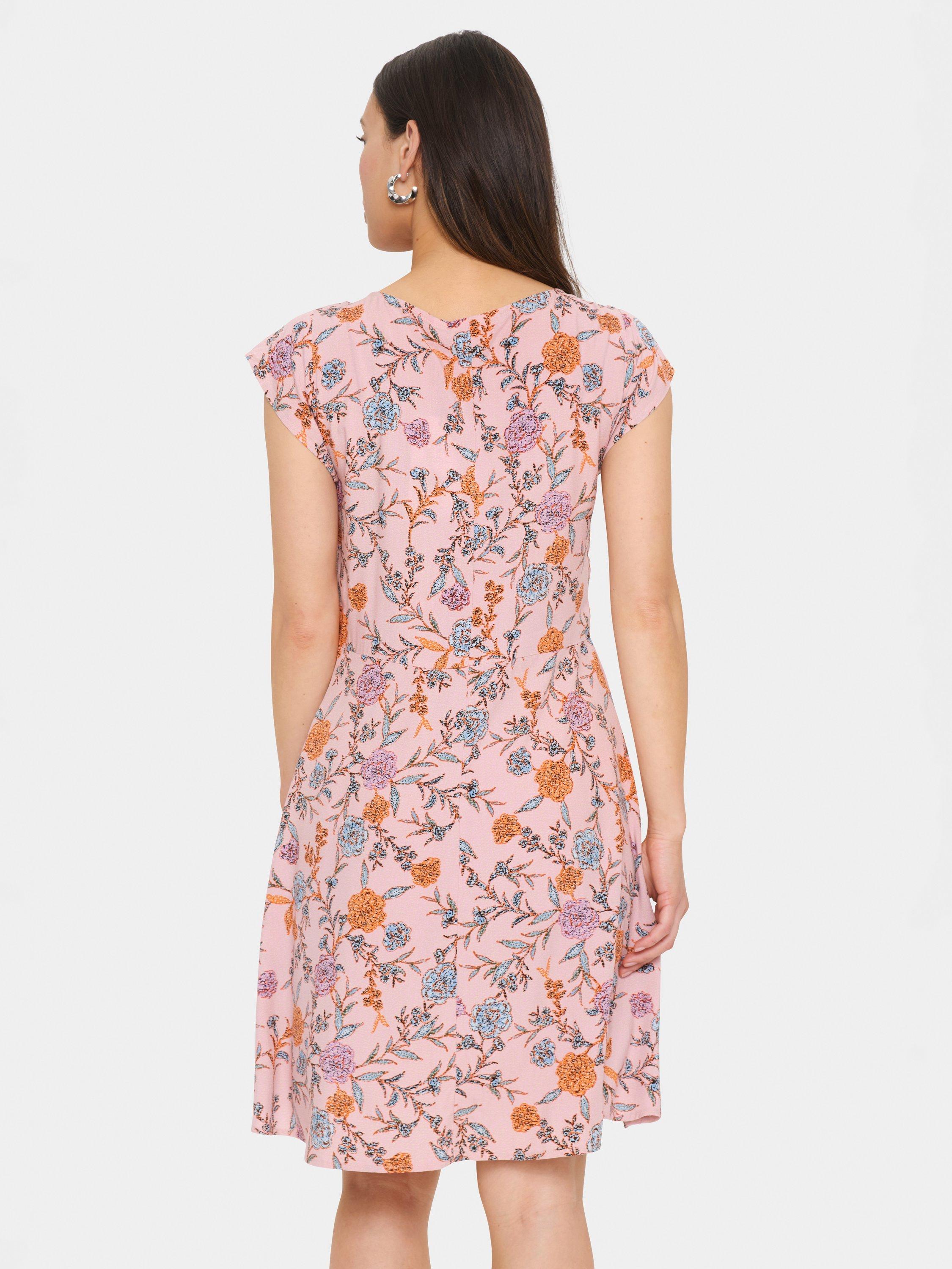 Product image 2 of 9, which shows Saint Tropez Gisla Floral Mini Dress, Pink/Multi, XXL