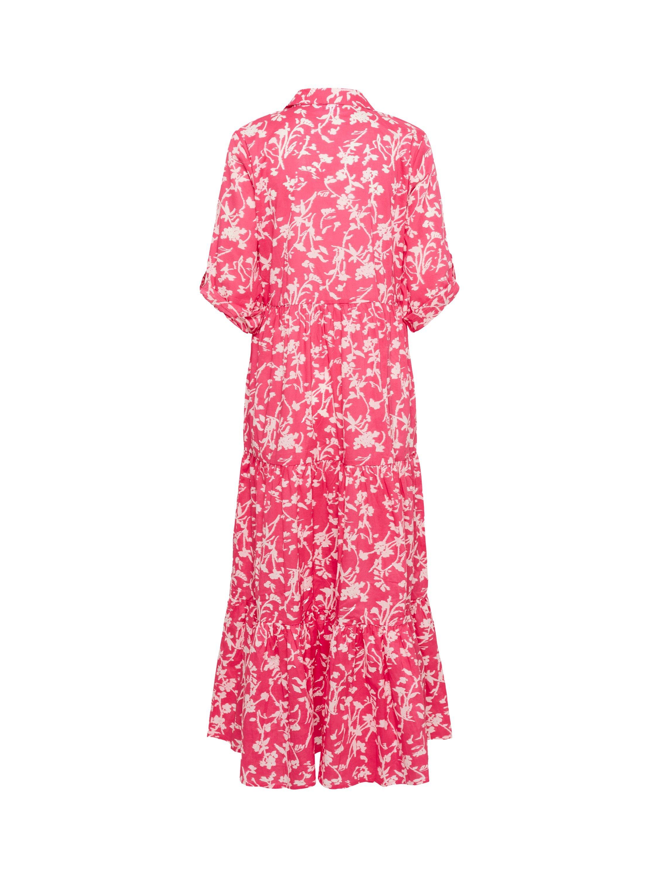 Product image 6 of 7, which shows Saint Tropez Zus Floral Shirt Maxi Dress, Pink/Multi, L
