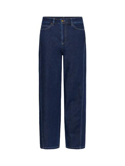 Saint Tropez Loesa Straight Cut Jeans, Dark Blue, Dark Blue