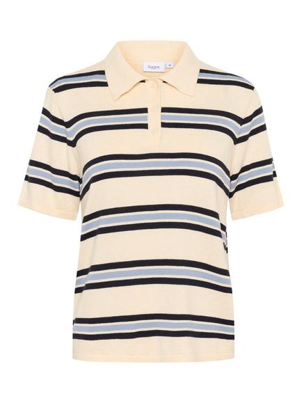 Saint Tropez Luvia Stripe Knit Top, Blue/Multi, Blue/Multi