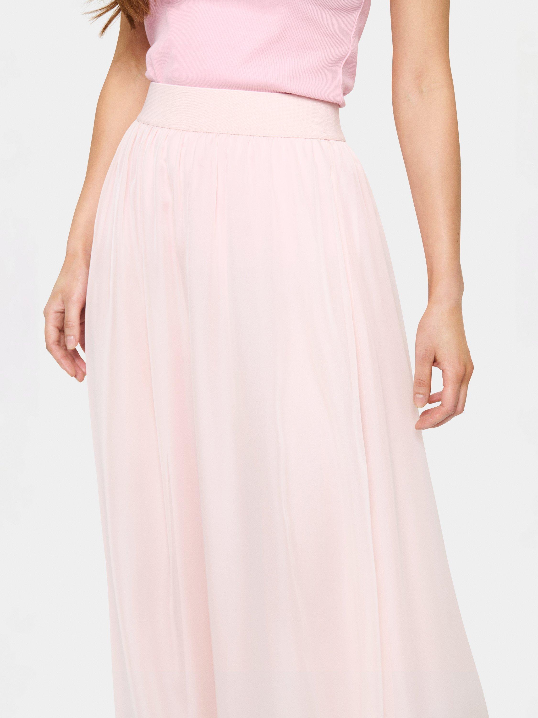 Product image 4 of 6, which shows Saint Tropez Coral Maxi Skirt, Mid Pink, XXL