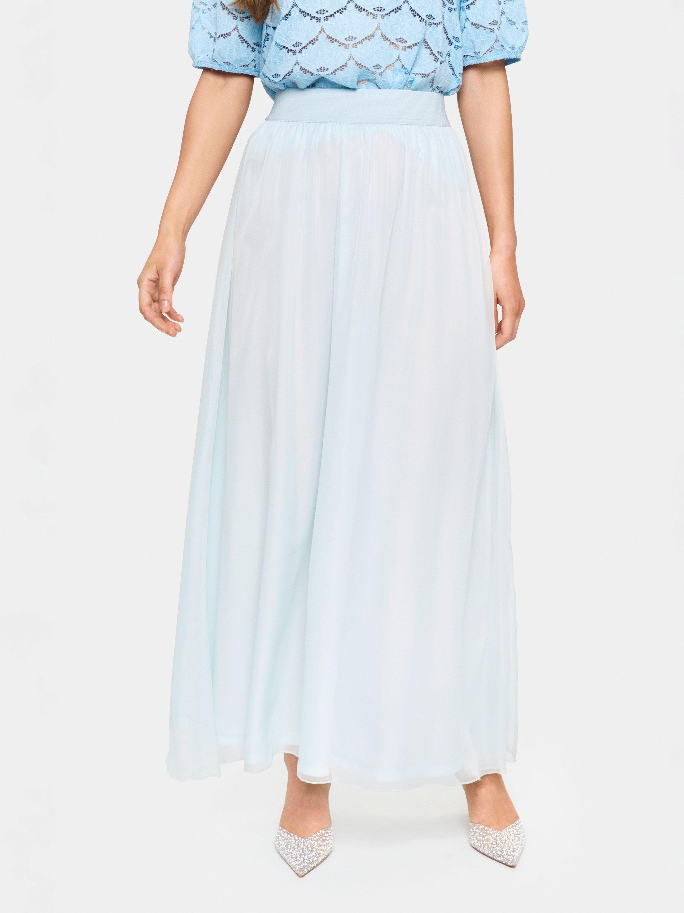 Product image 1 of 6, which shows Saint Tropez Coral Maxi Skirt, Mid Blue, XS