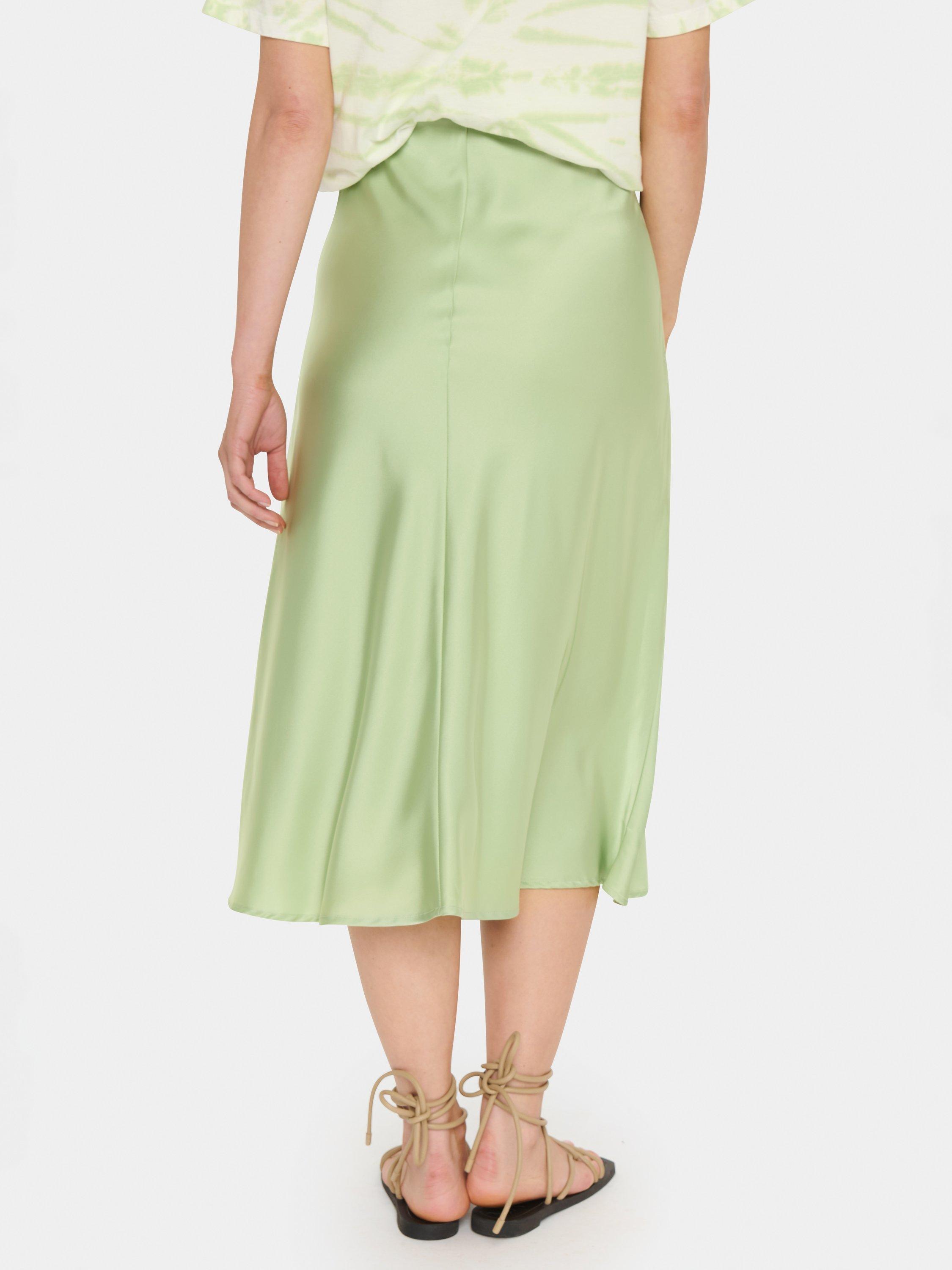Product image 2 of 6, which shows Saint Tropez Lodisa A-Line Midi Skirt, Mid Green, XXL
