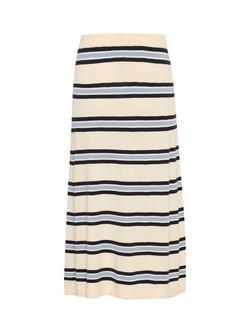 Saint Tropez Luvia Stripe Midi Skirt, Blue/Multi - view 2, Blue/Multi