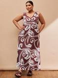Live Unlimited Curve Paisley Maxi Dress, Brown