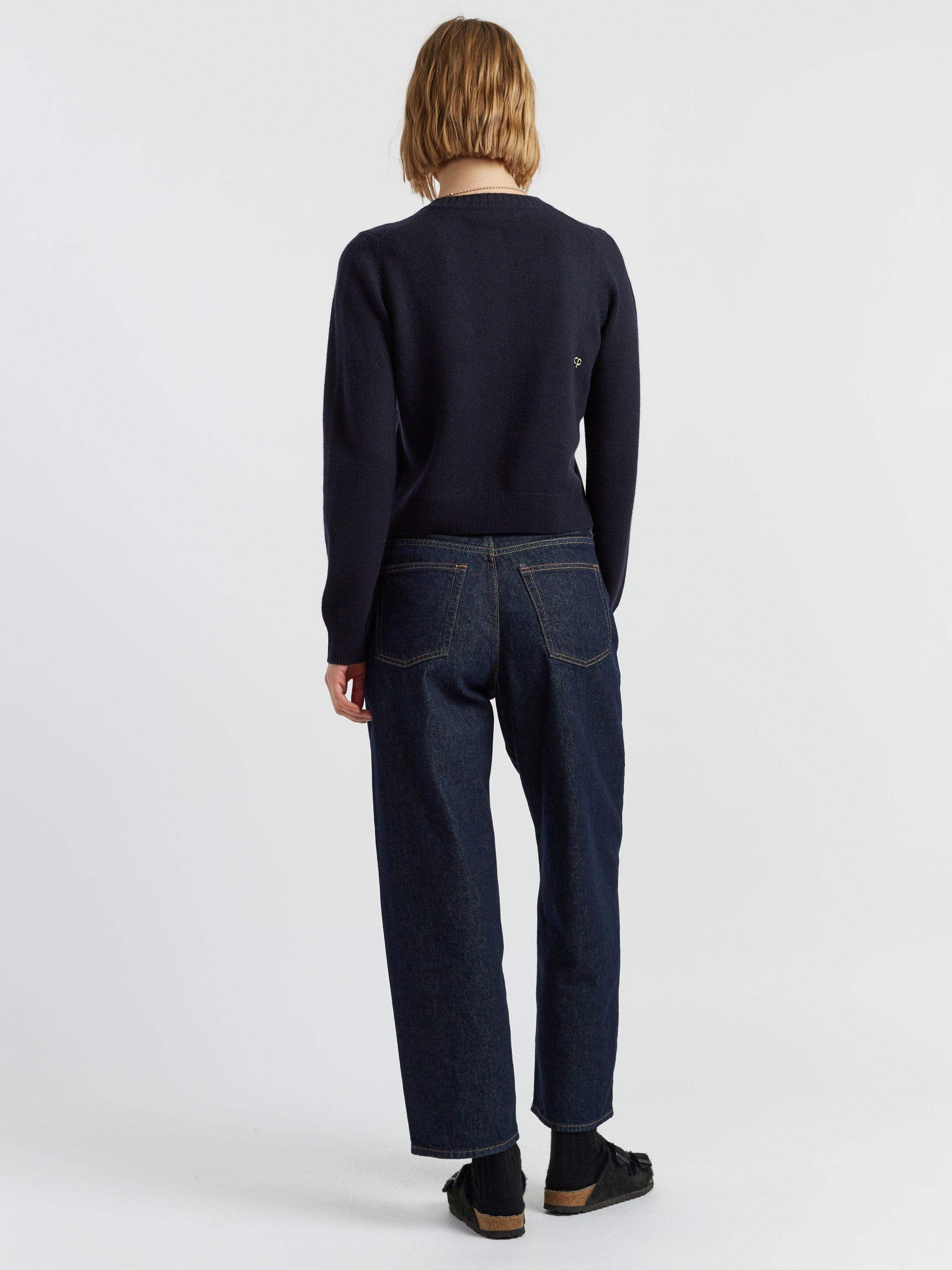 Product image 2 of 4, which shows Chinti & Parker Contrast Pocket Wool & Cashmere Blend Cardigan, Navy, XS