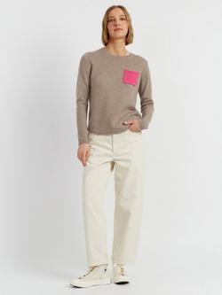 Chinti & Parker One Pocket Wool & Cashmere Blend Sweater, Warm Oatmeal