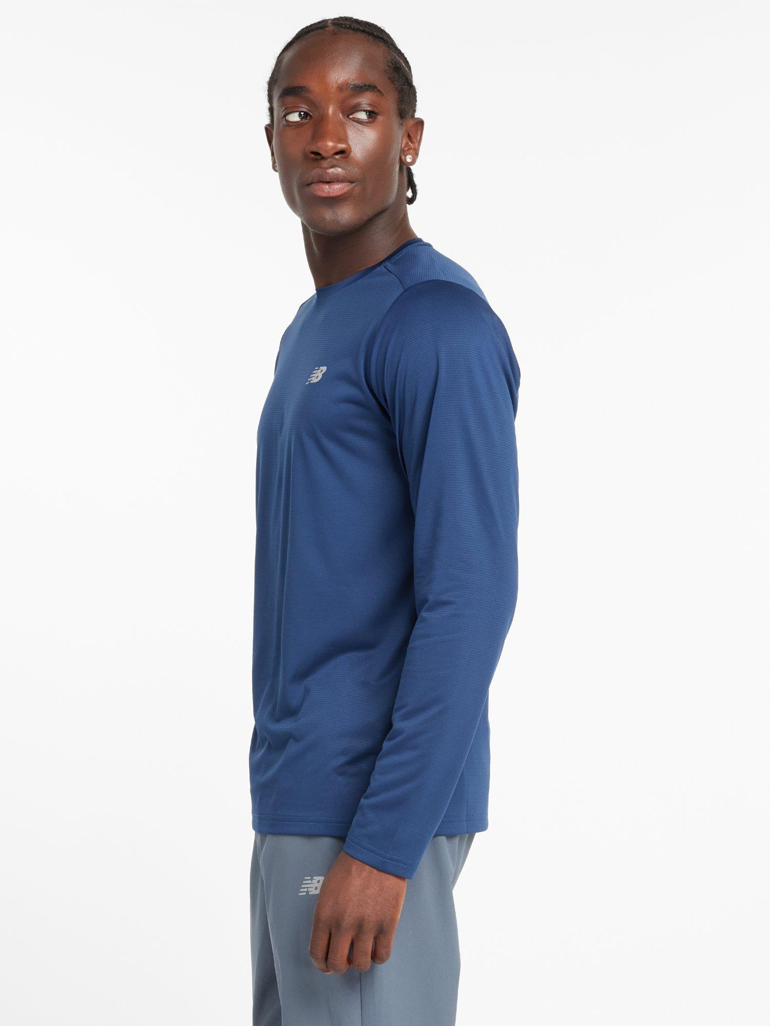 Product image 3 of 6, which shows New Balance Men's Essentials Long Sleeve Top, Navy, L