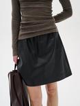 InWear Wook Pure Leather Mini Skirt, Black