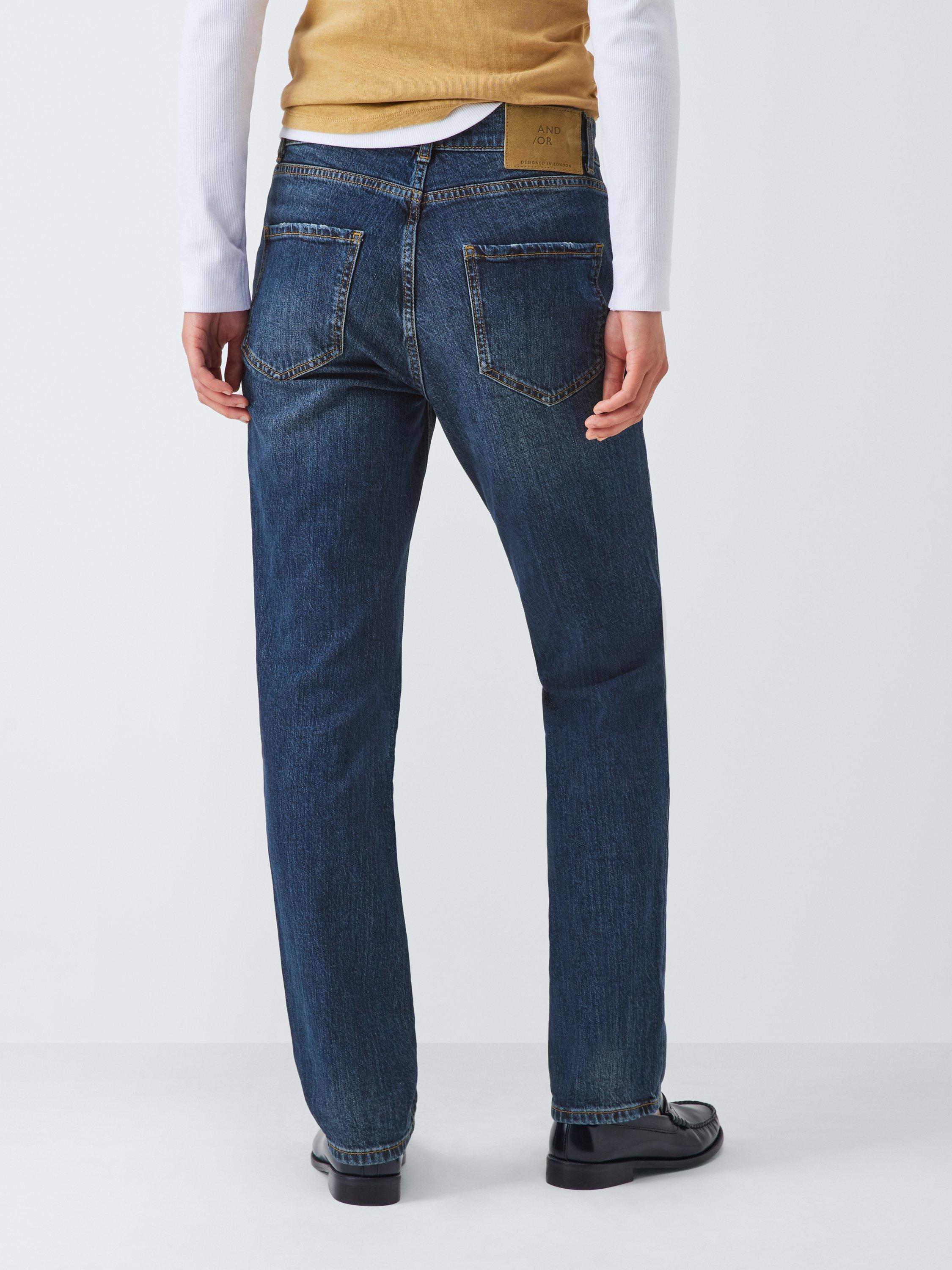 Product image 2 of 6, which shows AND/OR Silverlake Slim Leg Jeans, Mid Wash Blue, W26/L30