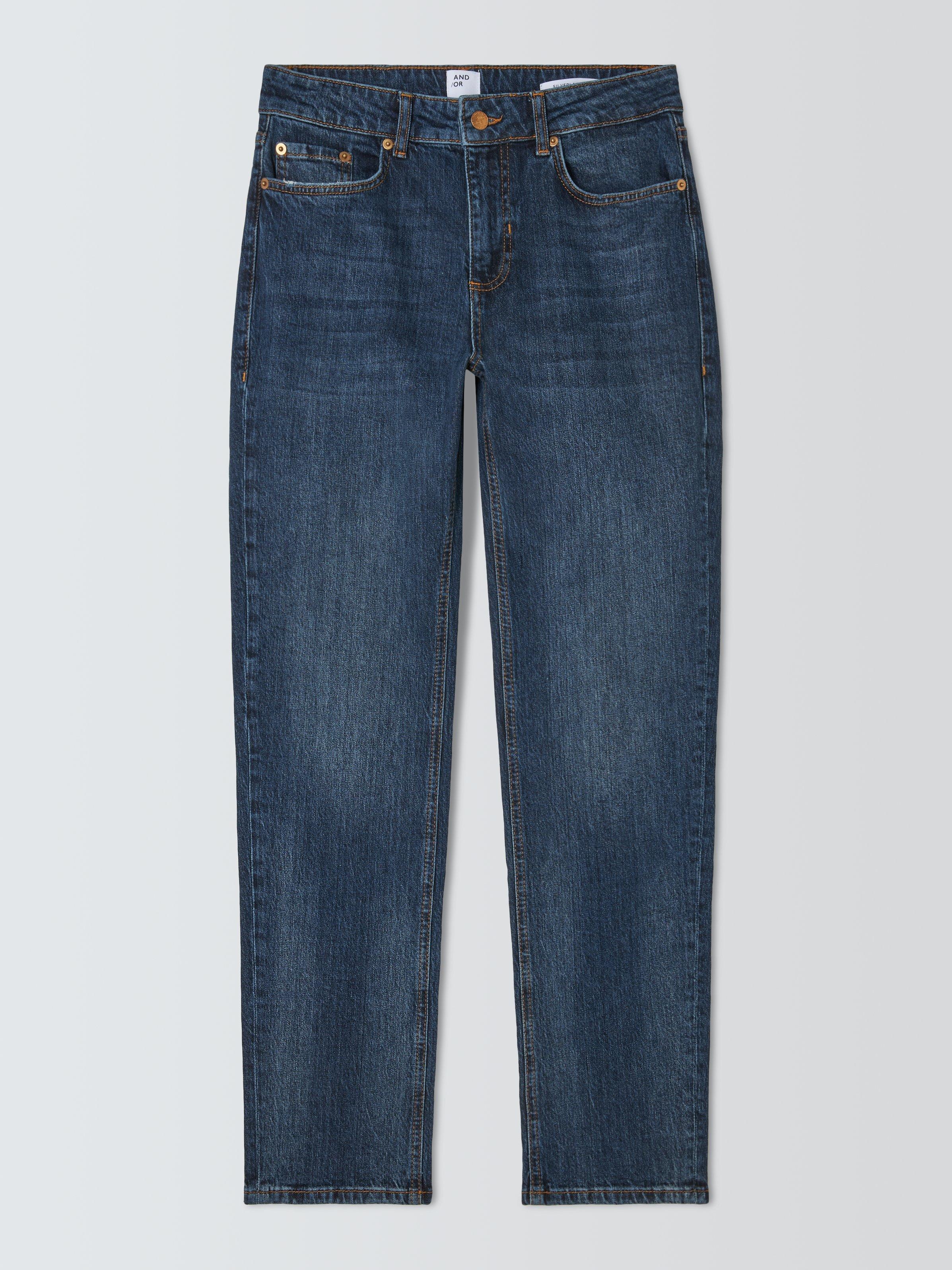 Product image 4 of 6, which shows AND/OR Silverlake Slim Leg Jeans, Mid Wash Blue, W26/L30