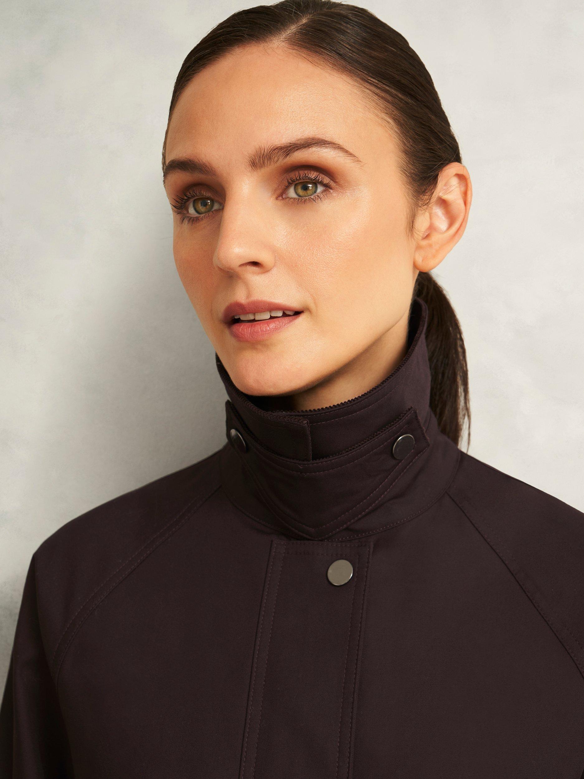 Product image 3 of 6, which shows Hobbs Gabby Utility Jacket, Chocolate, 8