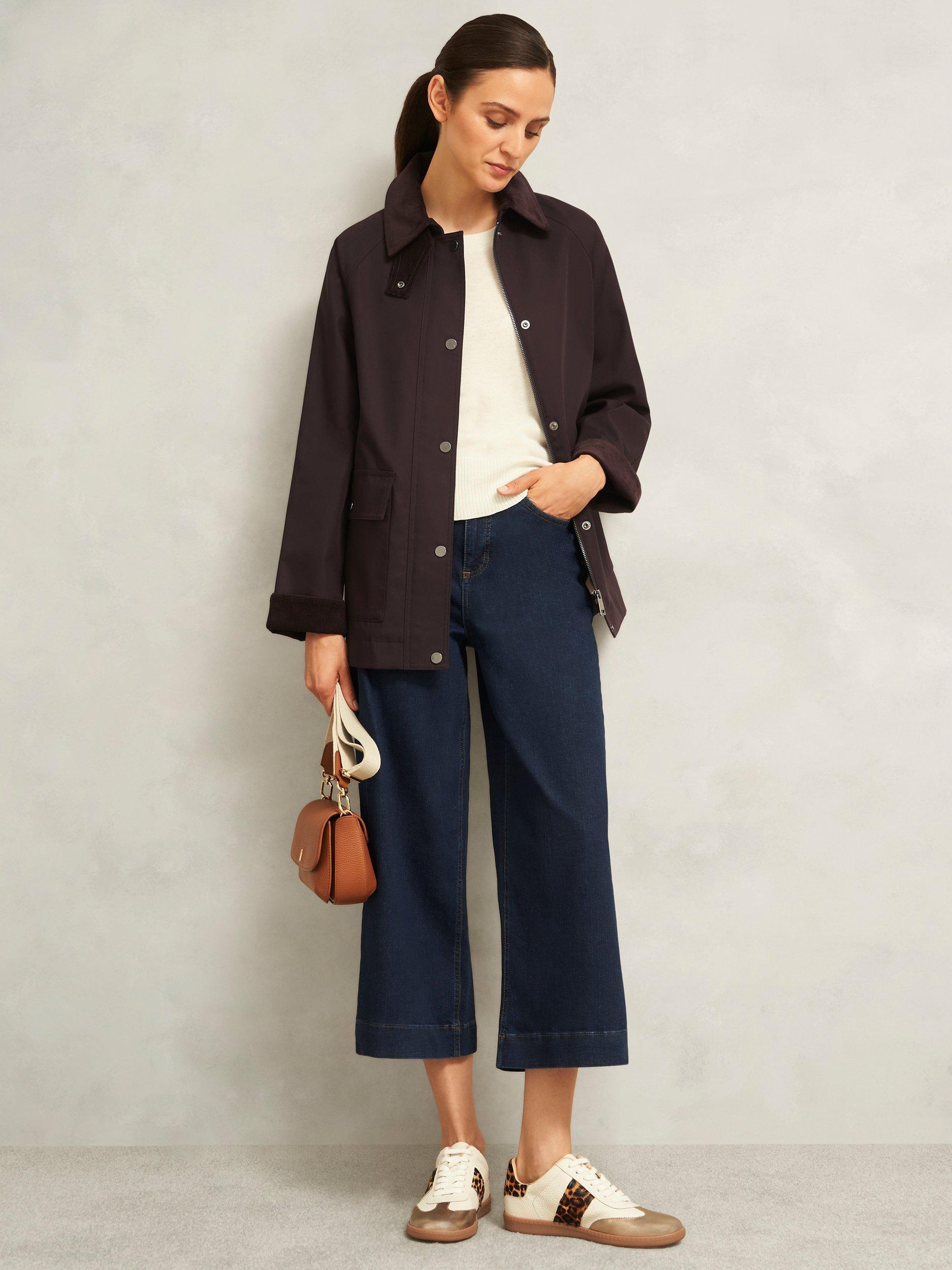 Product image 6 of 6, which shows Hobbs Gabby Utility Jacket, Chocolate, 8