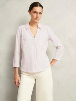 Hobbs Zariah Slub Shirt, Pale Pink