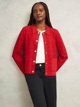 Hobbs Elaine Tweed Coat, Navy