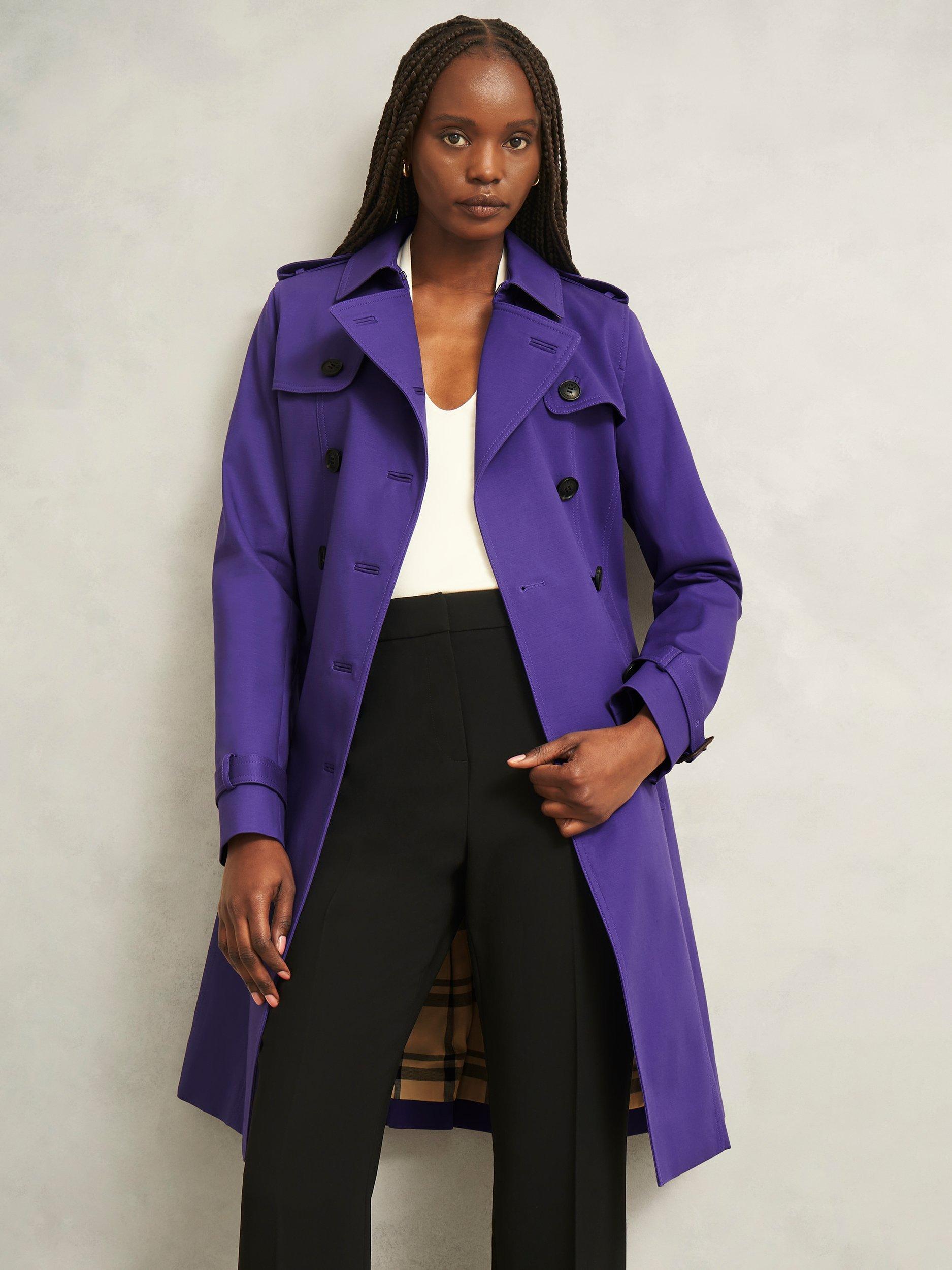 Product image 1 of 6, which shows Hobbs Skylar Trench Coat, Future Purple, 6