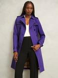 Hobbs Skylar Trench Coat, Future Purple