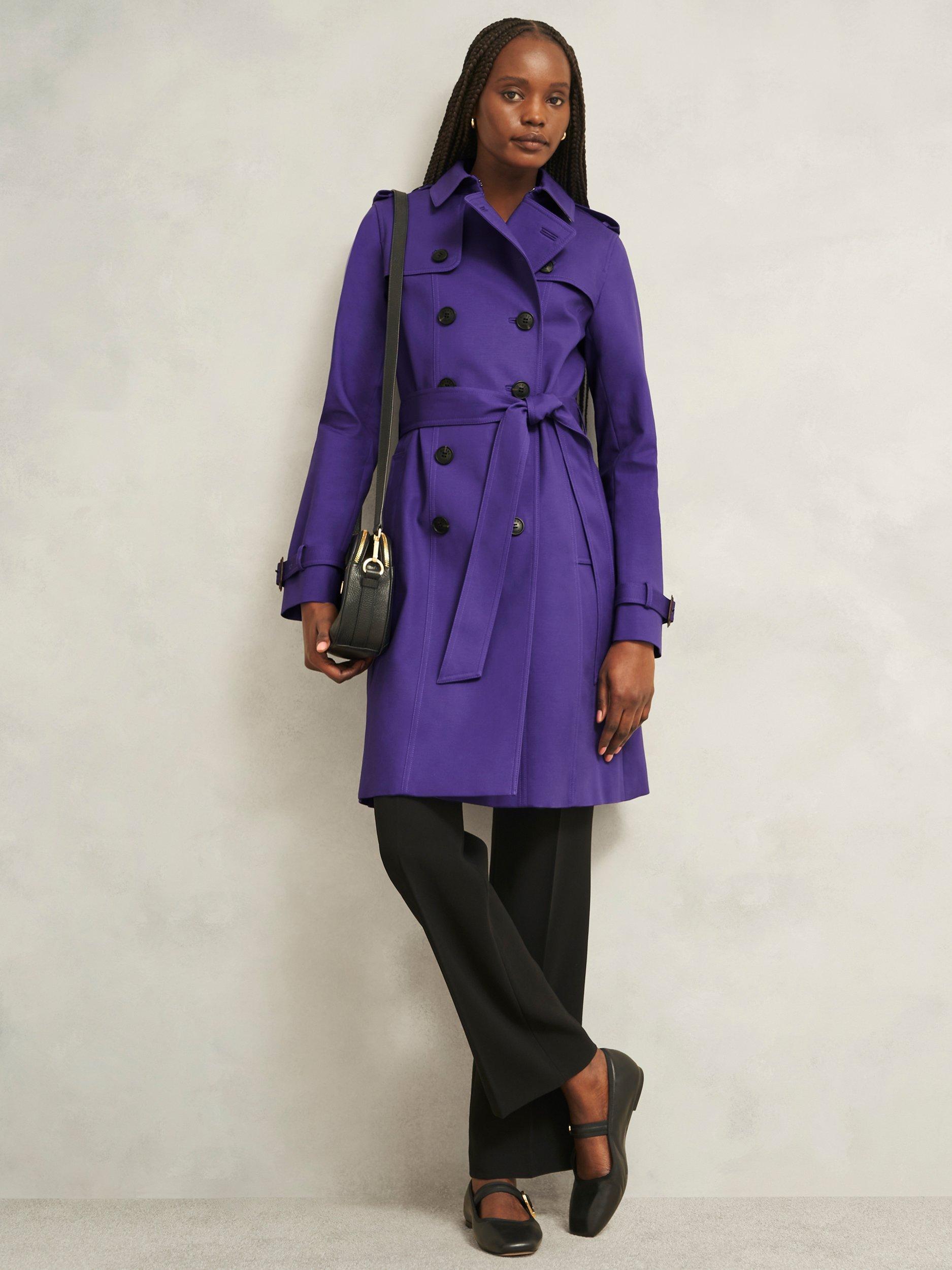 Product image 5 of 6, which shows Hobbs Skylar Trench Coat, Future Purple, 6