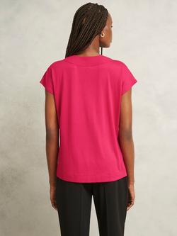 Hobbs Jonie V-Neck Top, Granita Pink - view 2, Granita Pink