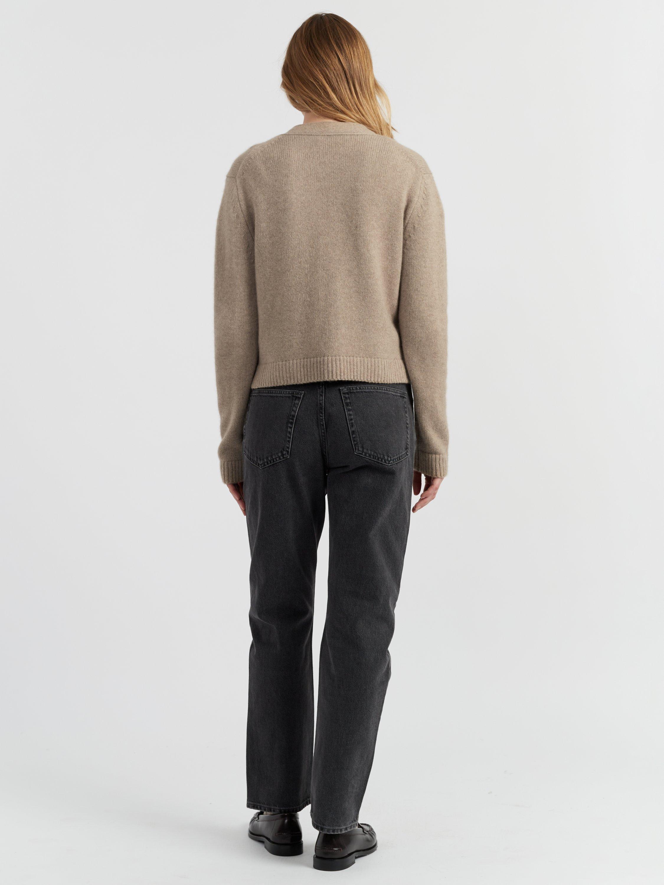 Product image 2 of 4, which shows Chinti & Parker Pure Cashmere Cardigan, Warm Oatmeal, XS
